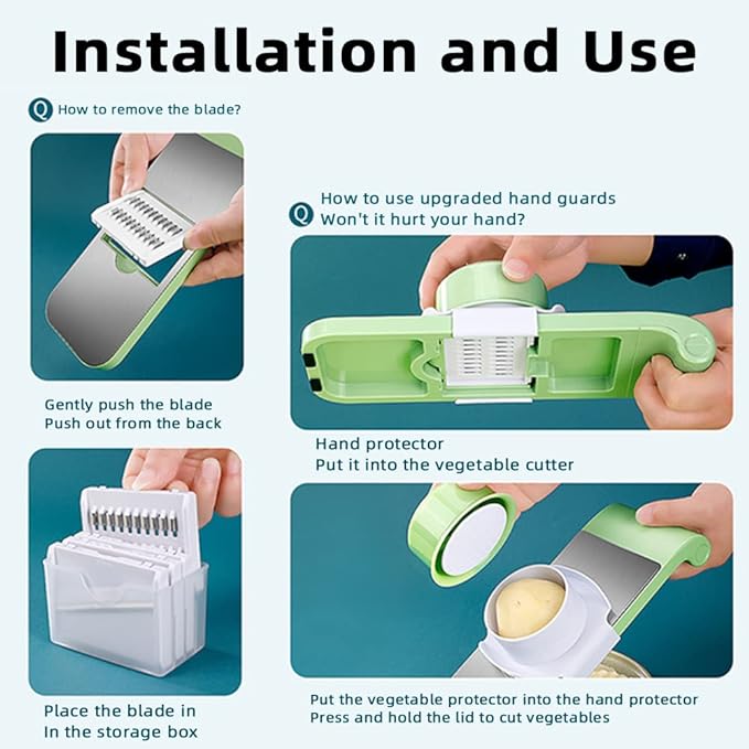 Multifunctional Vegetable Cutter (Random Color)