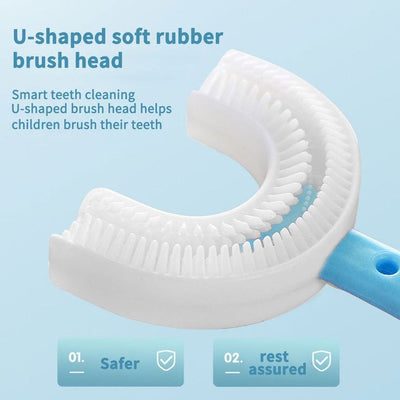 360° U-Shape Baby Toothbrush Teether - Pack Of 2